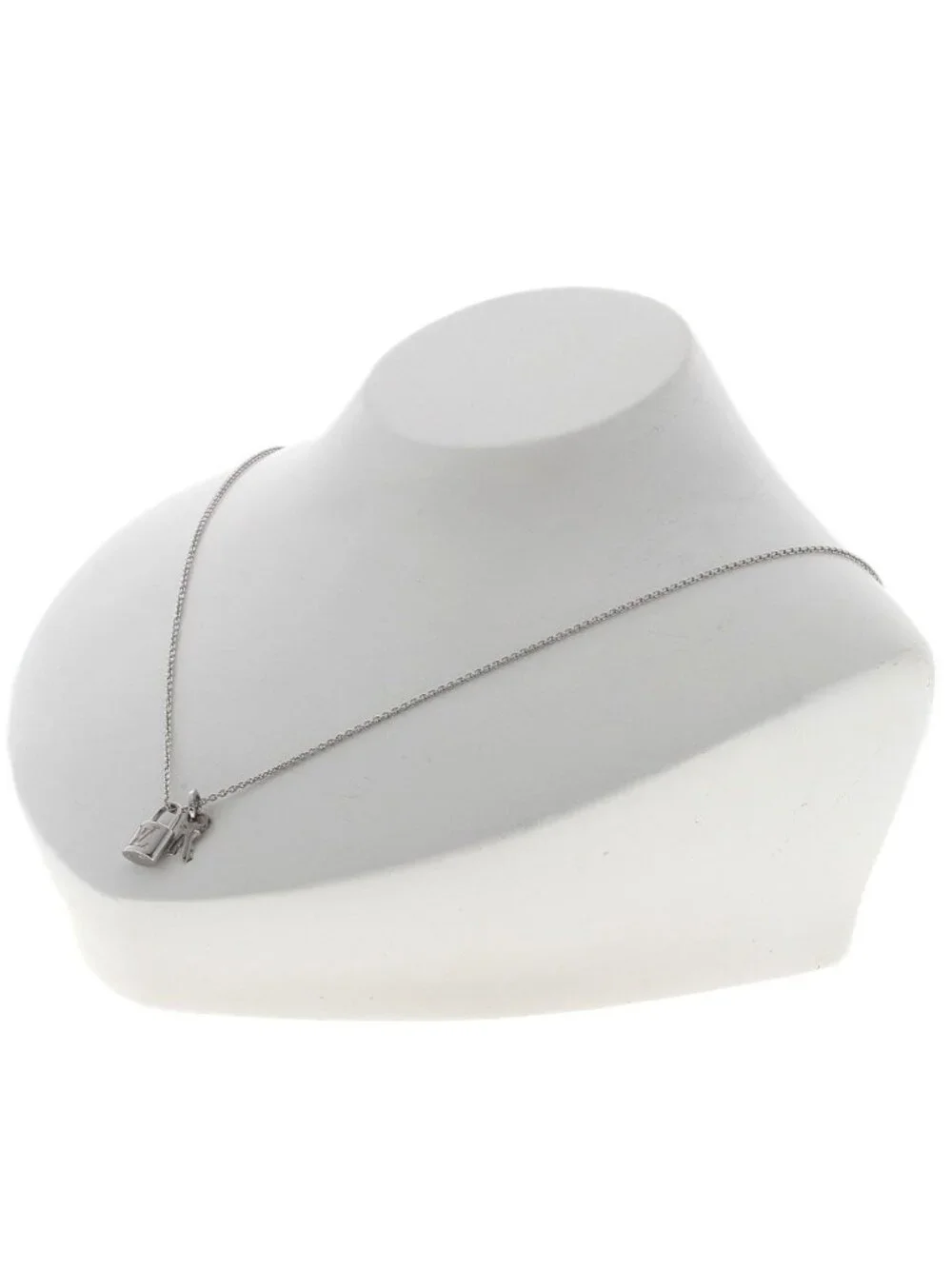 Louis Vuitton Lock It Necklace 18k White Gold